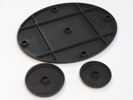 Tabletop Miniature Round Bases with Magnet Holes