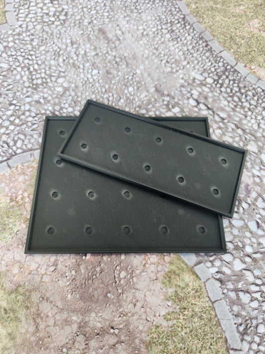 Tabletop Wargaming Square Base Movement Trays with Magnet Holes