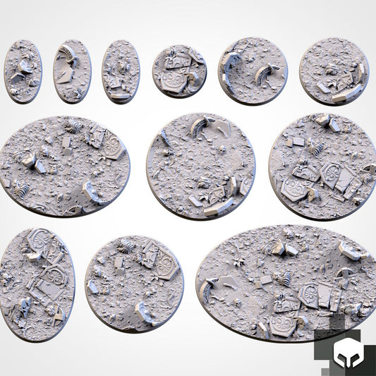 Scenic Graveyard Round Miniature Bases with Magnet Holes