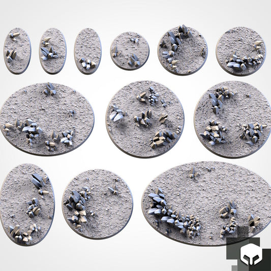 Scenic Glass Round Miniature Bases with Magnet Holes