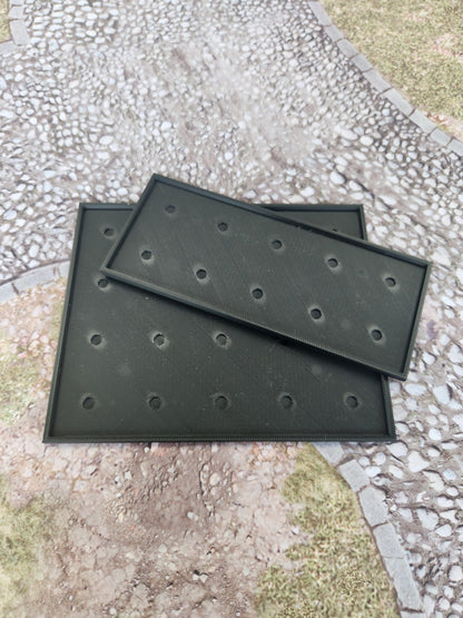 Tabletop Wargaming Square Base Movement Trays with Magnet Holes