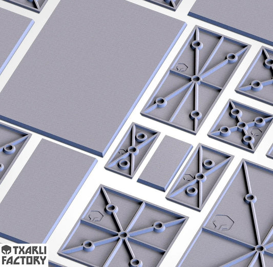 Tabletop Miniature Wargaming Square Bases with Magnet Holes