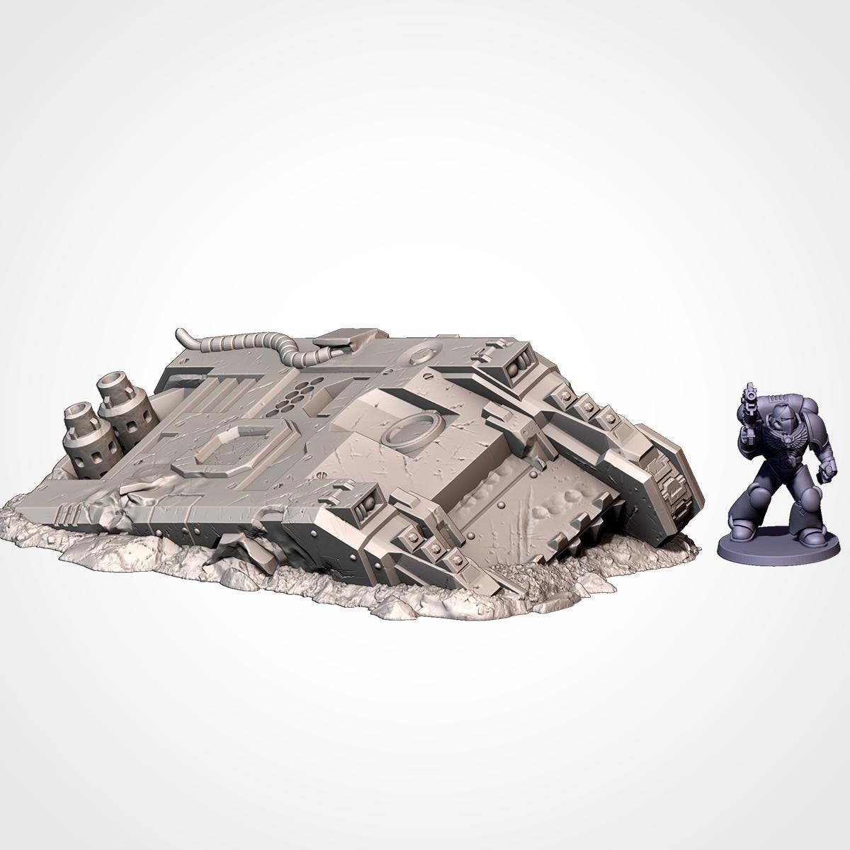 Tabletop Wargaming Terrain - Crashed Tanks