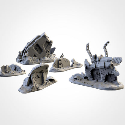 Tabletop Wargaming Terrain - Crashed Vehicles