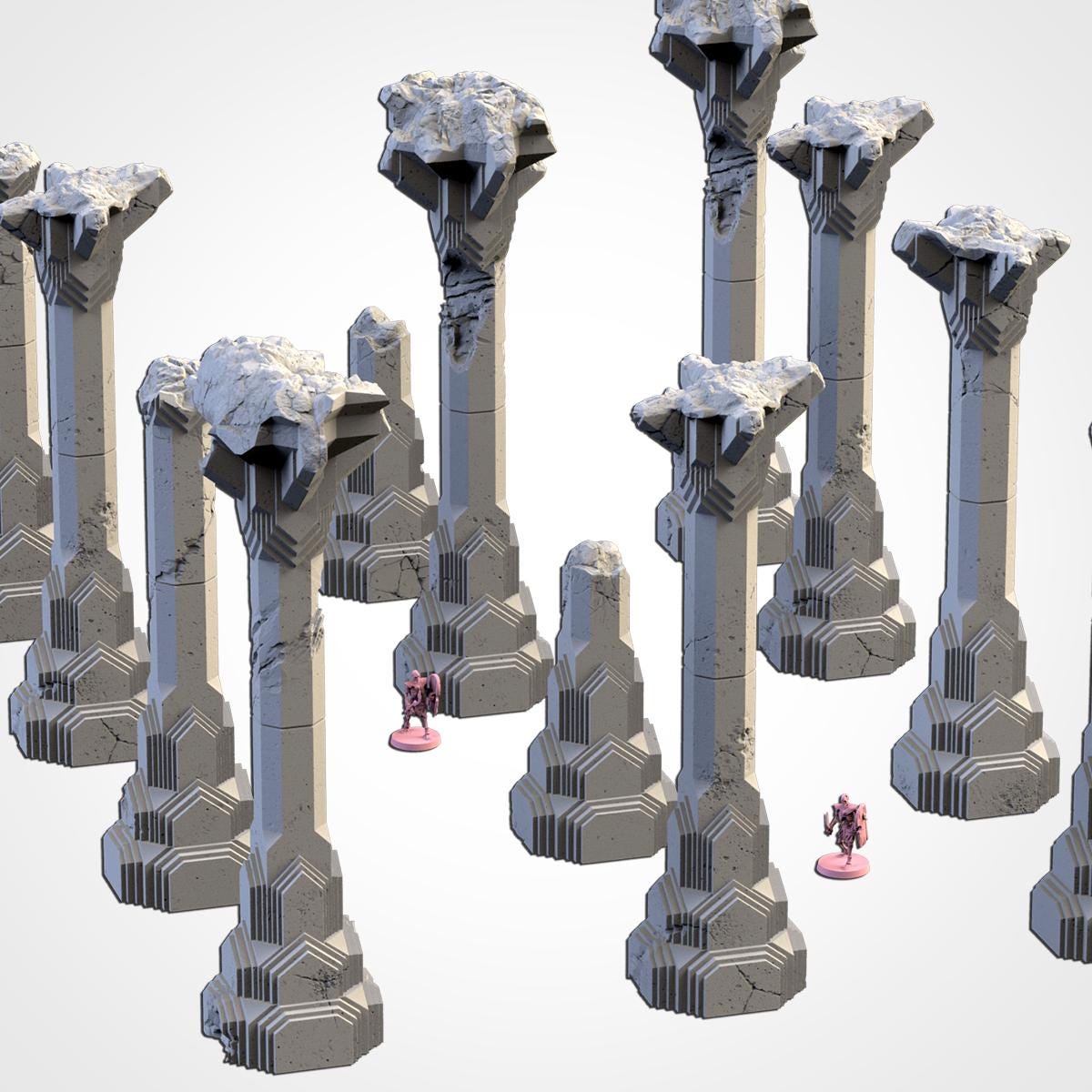 Tabletop Wargaming Terrain - Dwarven Broken Columns