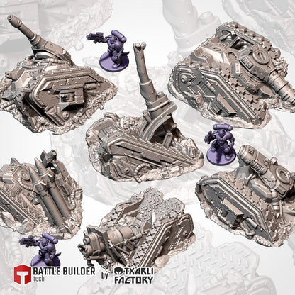 Tabletop Wargaming Terrain - Destroyed Imperial  Tanks