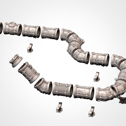 Tabletop Wargaming Terrain - Modular Pipes