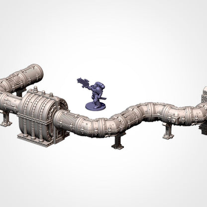 Tabletop Wargaming Terrain - Modular Pipes