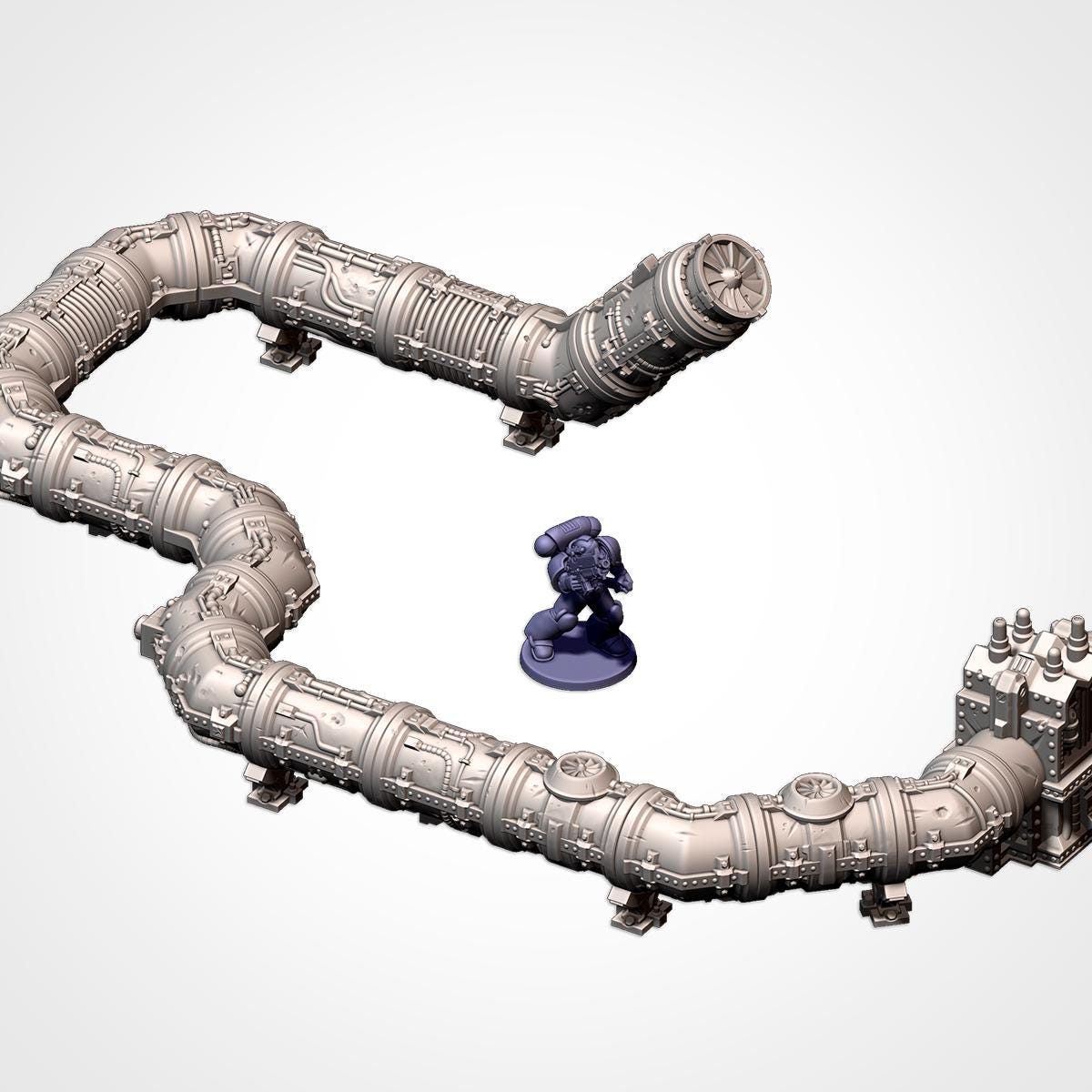 Tabletop Wargaming Terrain - Modular Pipes