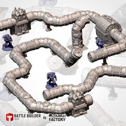 Tabletop Wargaming Terrain - Modular Pipes