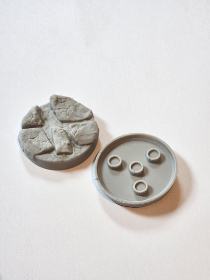 Scenic Volcanic Round Miniature Bases with Magnet Holes