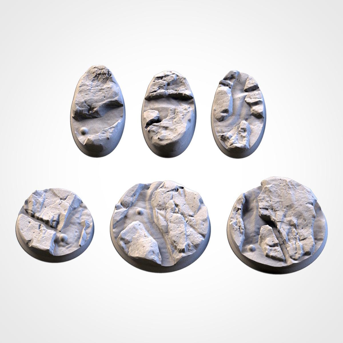 Scenic Volcanic Round Miniature Bases with Magnet Holes