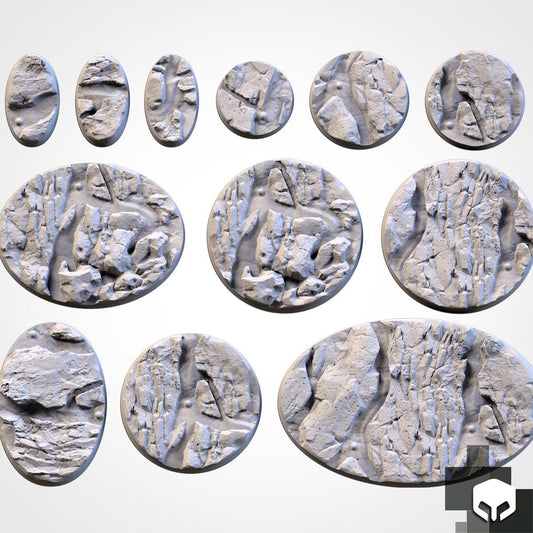 Scenic Volcanic Round Miniature Bases with Magnet Holes