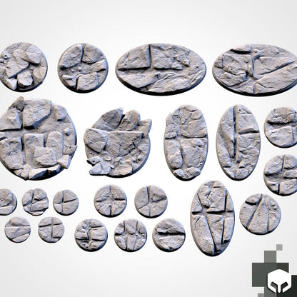 Scenic Volcanic Round Miniature Bases with Magnet Holes