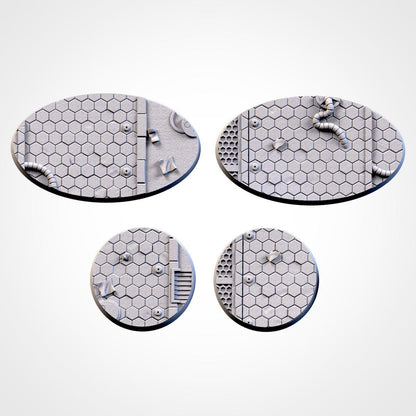 Scenic City Sci-fi Round Miniature Bases with Magnet Holes