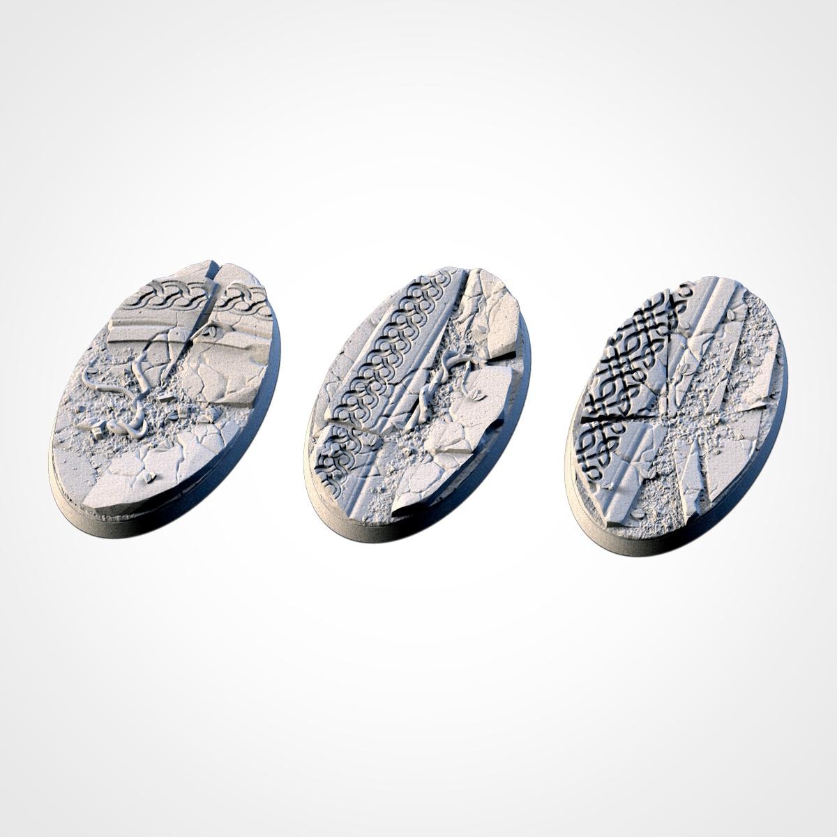 Scenic Ancestral Ruins Round Miniature Bases with Magnet Holes