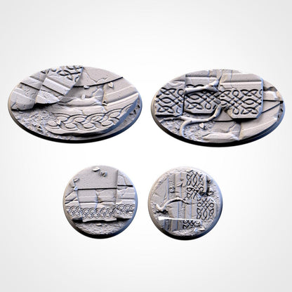 Scenic Ancestral Ruins Round Miniature Bases with Magnet Holes