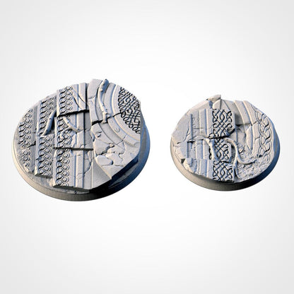 Scenic Ancestral Ruins Round Miniature Bases with Magnet Holes