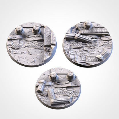 Scenic Ancestral Ruins Round Miniature Bases with Magnet Holes