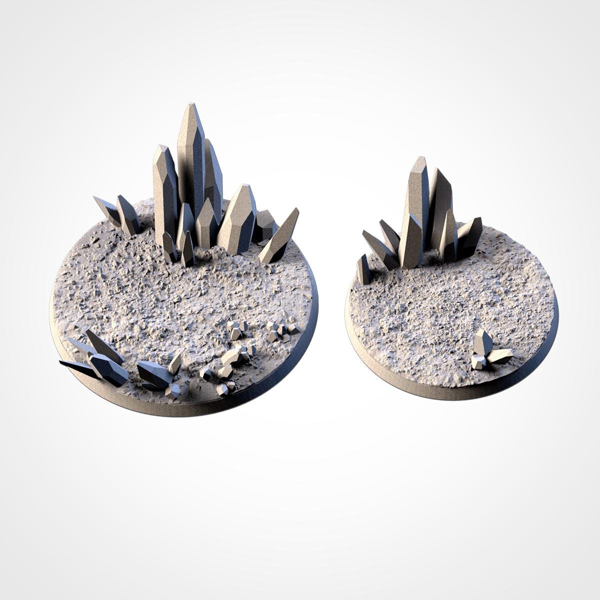 Scenic Glass Round Miniature Bases with Magnet Holes