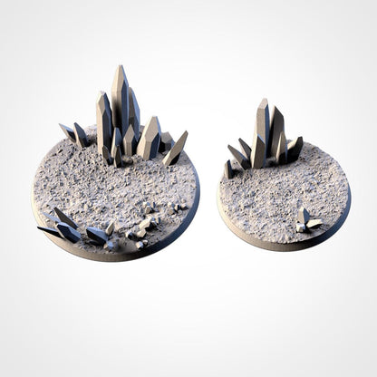 Scenic Glass Round Miniature Bases with Magnet Holes