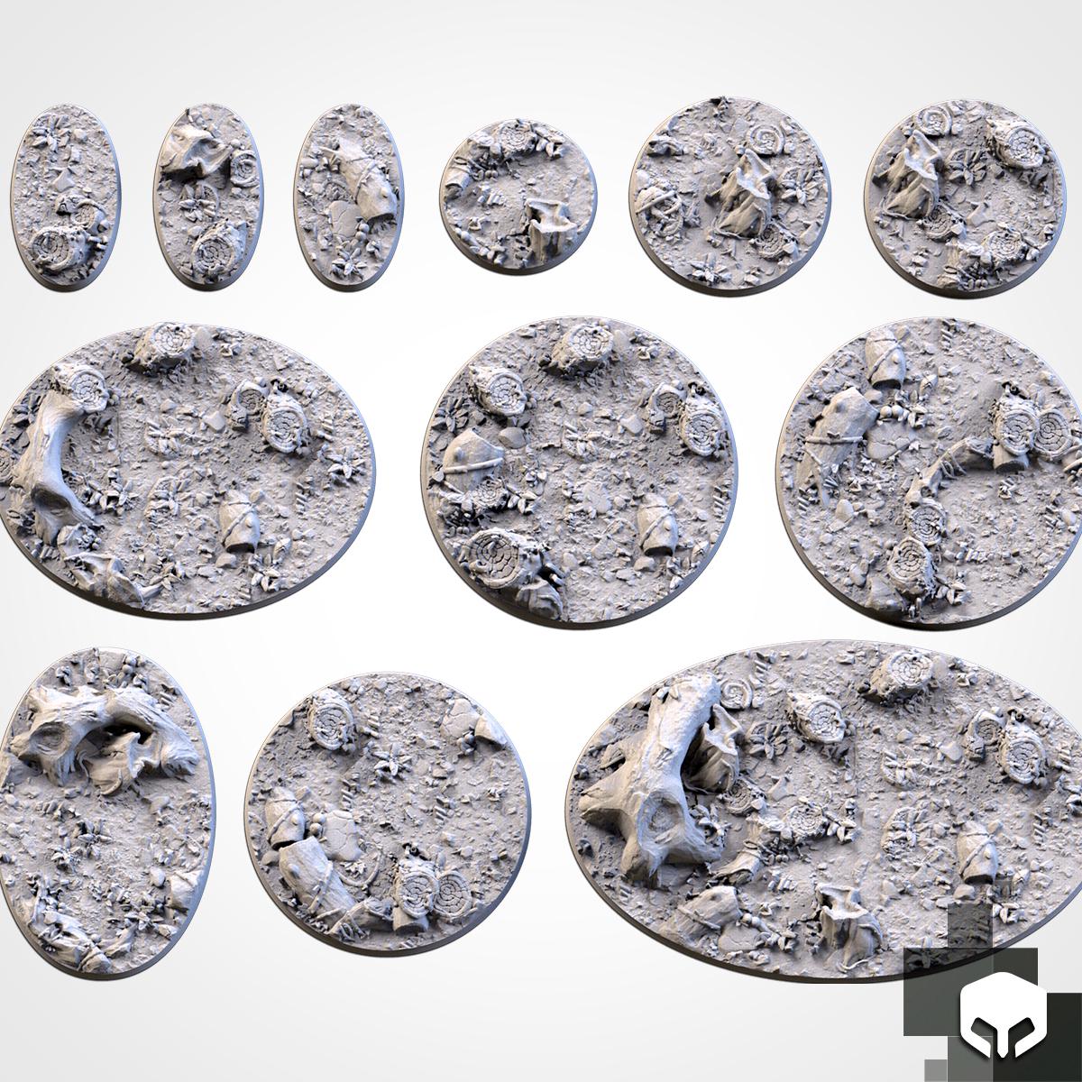 Scenic Forrest Round Miniature Bases with Magnet Holes