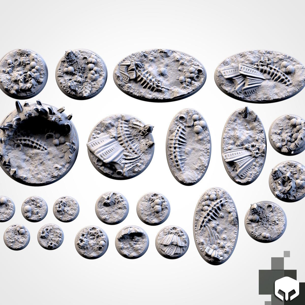 Scenic Alien Round Miniature Bases with Magnet Holes