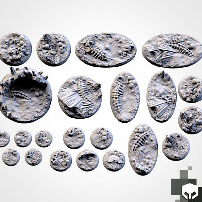 Scenic Alien Round Miniature Bases with Magnet Holes