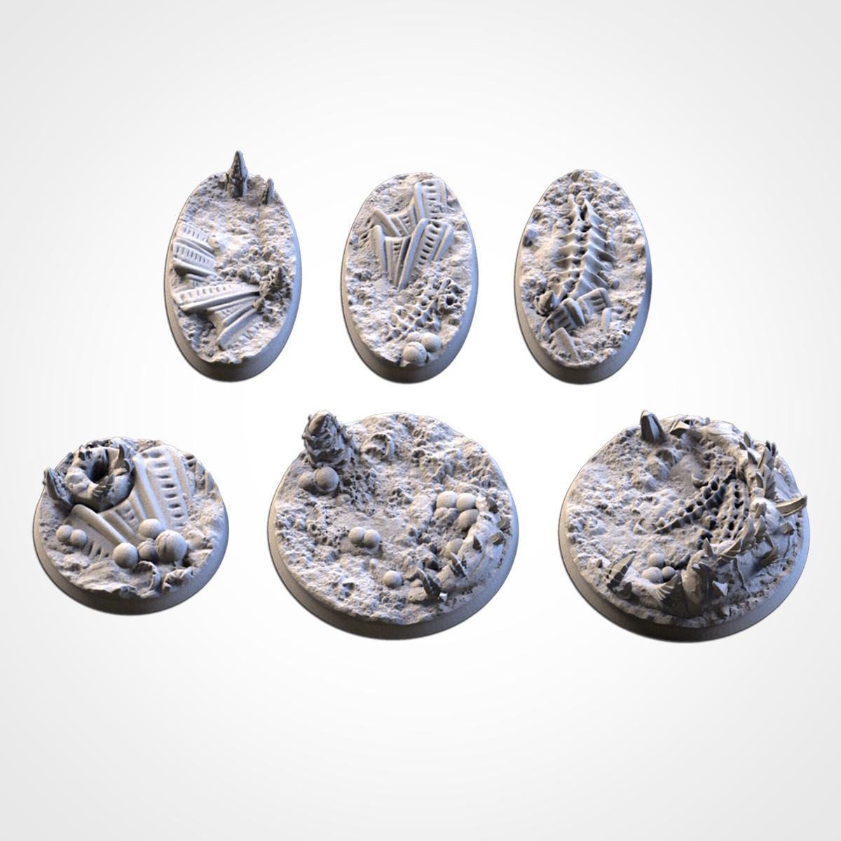 Scenic Alien Round Miniature Bases with Magnet Holes