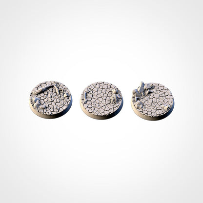 Scenic Desert Round Miniature Bases with Magnet Holes
