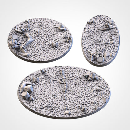 Scenic Desert Round Miniature Bases with Magnet Holes
