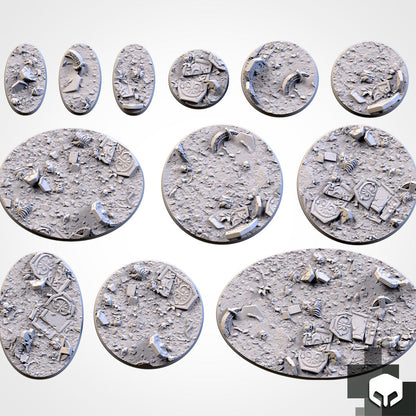 Scenic Graveyard Round Miniature Bases with Magnet Holes