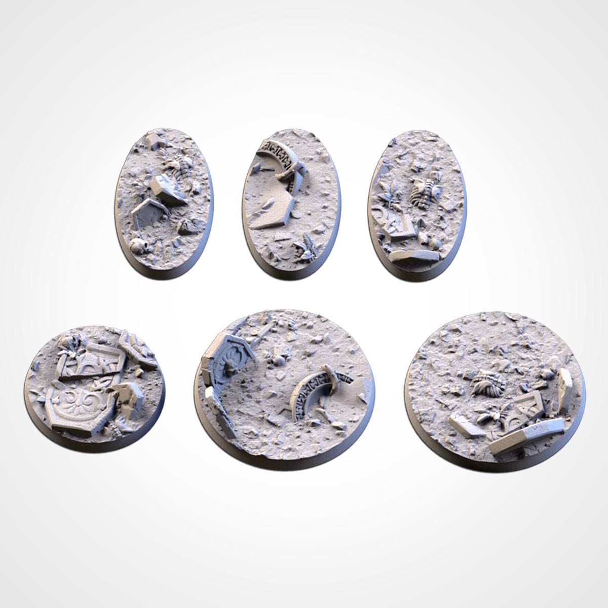 Scenic Graveyard Round Miniature Bases with Magnet Holes