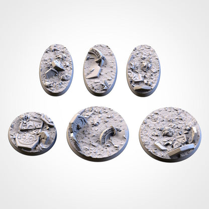 Scenic Graveyard Round Miniature Bases with Magnet Holes