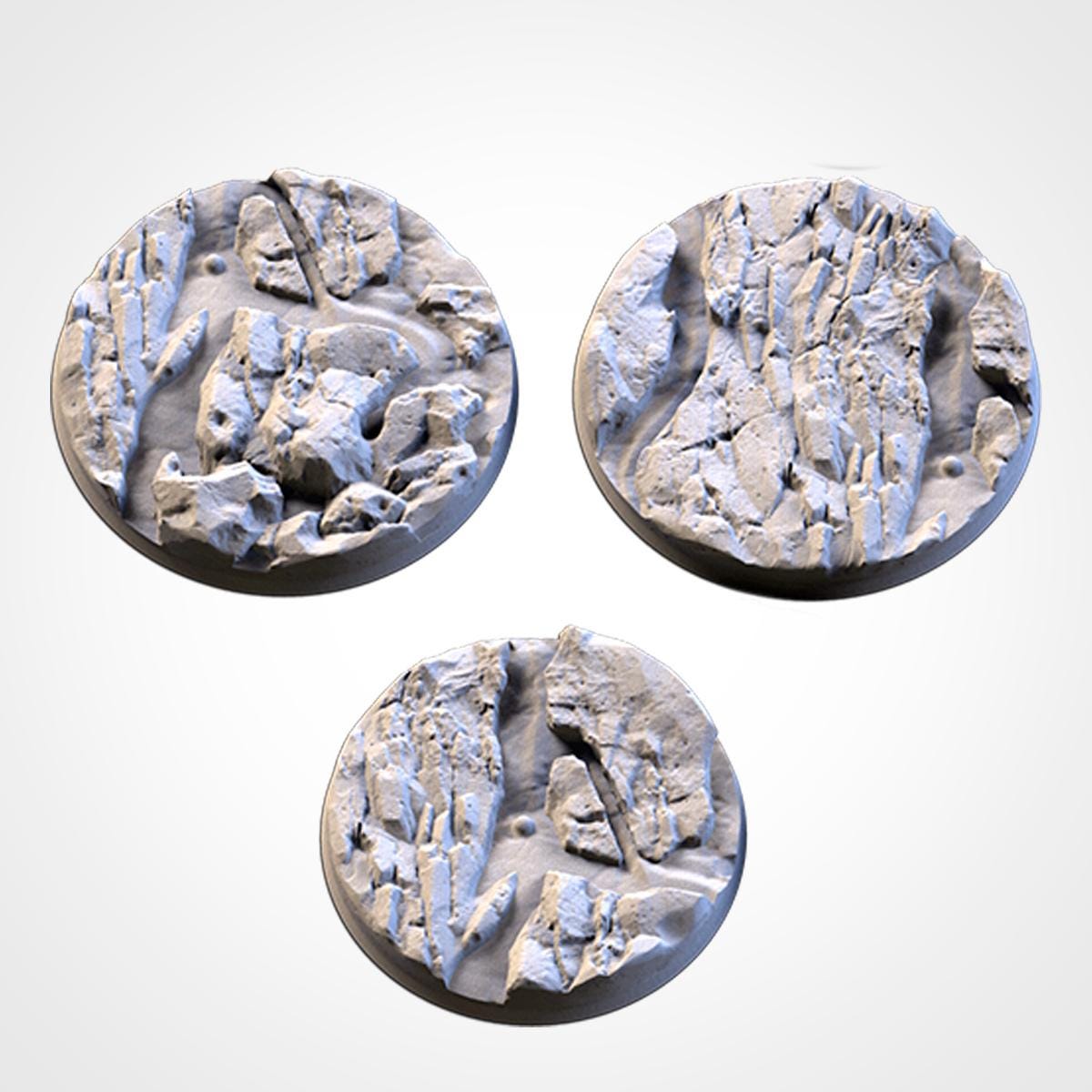 Scenic Volcanic Round Miniature Bases with Magnet Holes