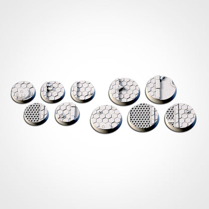 Scenic City Sci-fi Round Miniature Bases with Magnet Holes