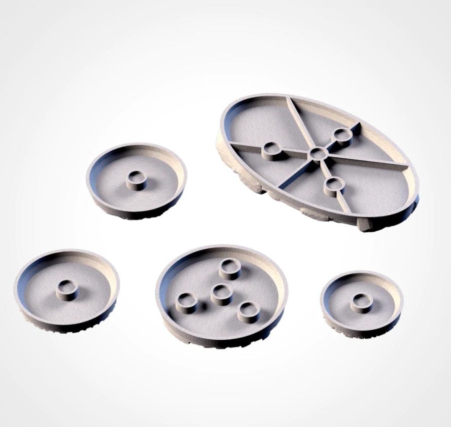 Scenic City Sci-fi Round Miniature Bases with Magnet Holes