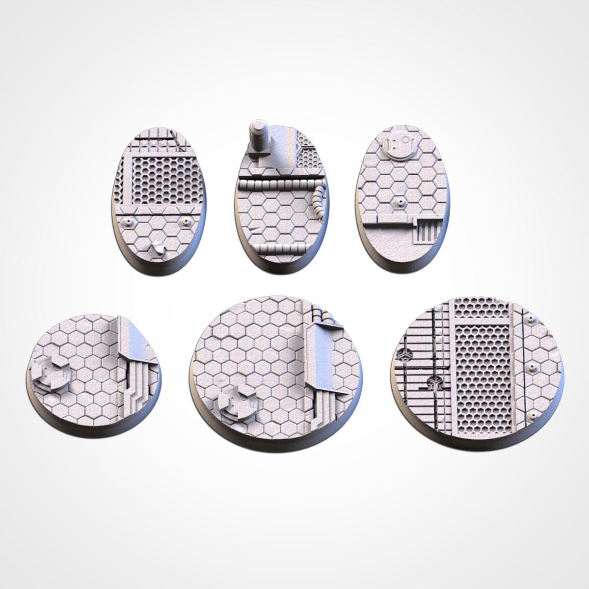 Scenic City Sci-fi Round Miniature Bases with Magnet Holes