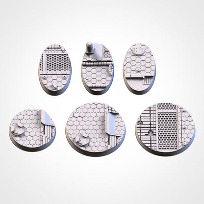 Scenic City Sci-fi Round Miniature Bases with Magnet Holes