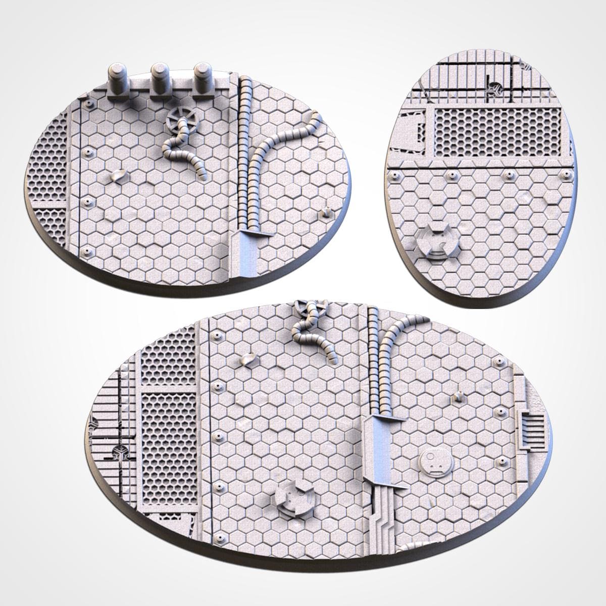 Scenic City Sci-fi Round Miniature Bases with Magnet Holes