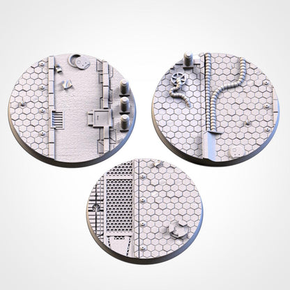Scenic City Sci-fi Round Miniature Bases with Magnet Holes
