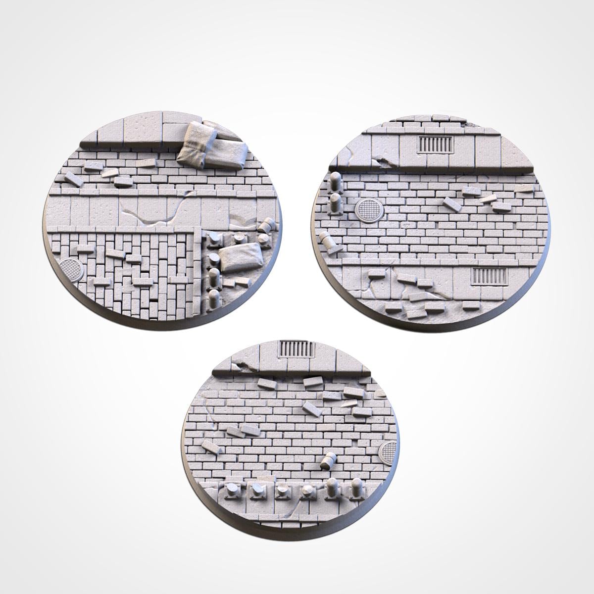 Scenic WWII Round Miniature Bases with Magnet Holes