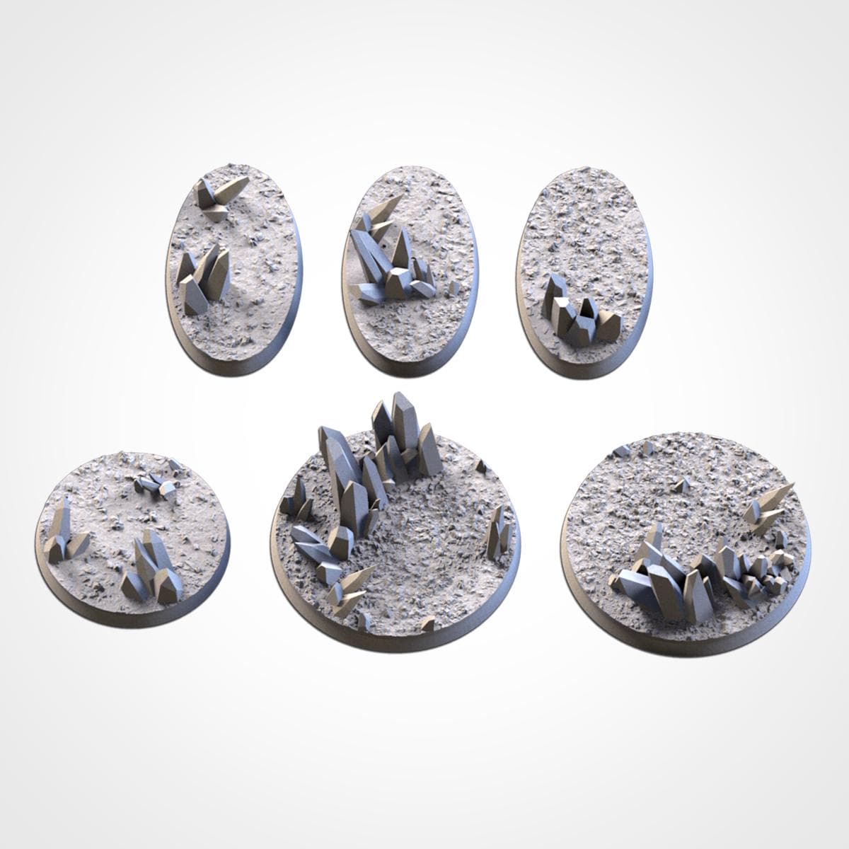 Scenic Glass Round Miniature Bases with Magnet Holes