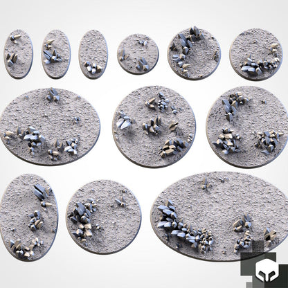 Scenic Glass Round Miniature Bases with Magnet Holes