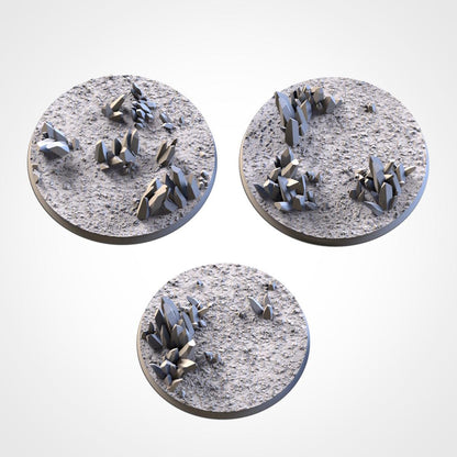 Scenic Glass Round Miniature Bases with Magnet Holes