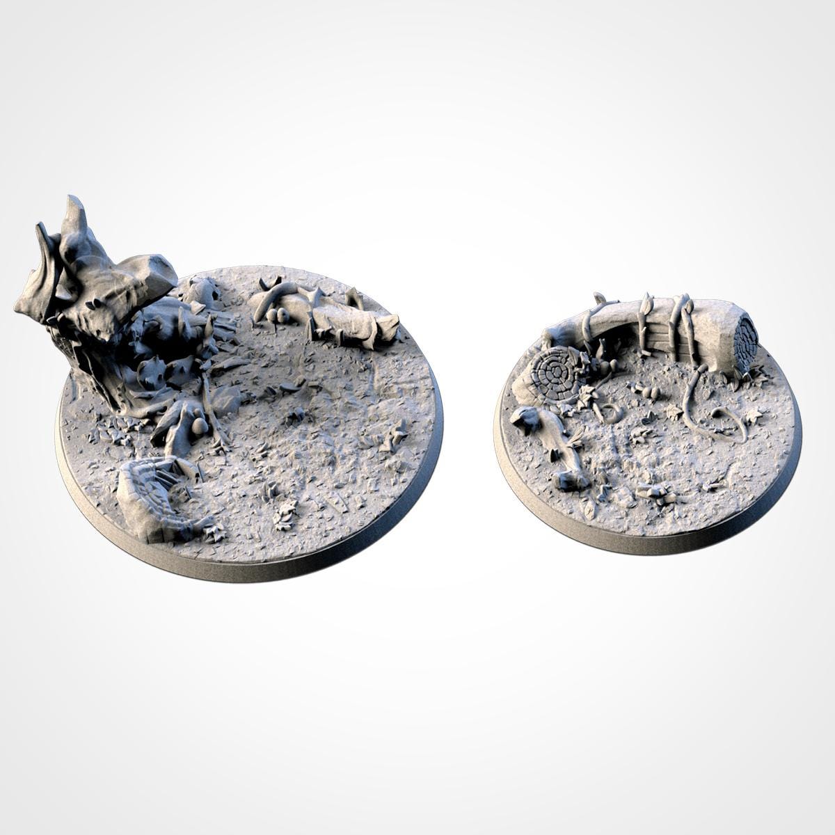 Scenic Forrest Round Miniature Bases with Magnet Holes