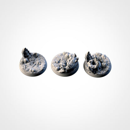Scenic Alien Round Miniature Bases with Magnet Holes