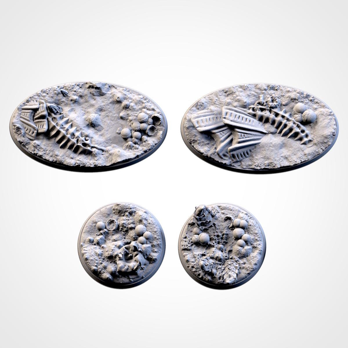 Scenic Alien Round Miniature Bases with Magnet Holes