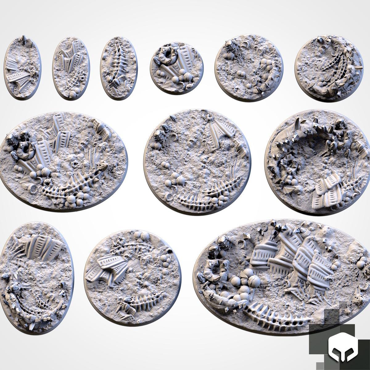 Scenic Alien Round Miniature Bases with Magnet Holes