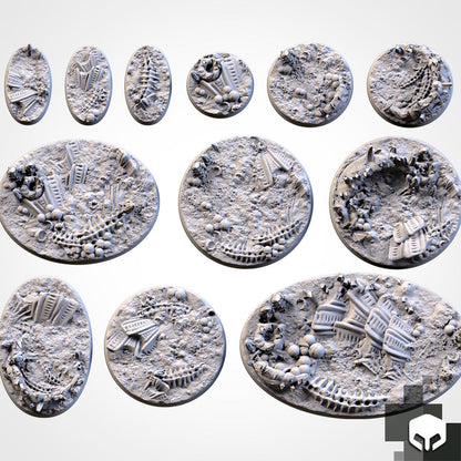 Scenic Alien Round Miniature Bases with Magnet Holes